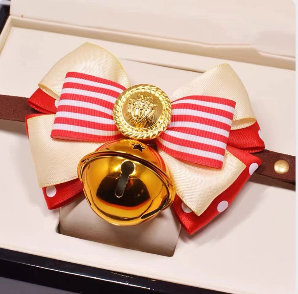 Gift from GOD - Pet Bow Tie with Golden Bell